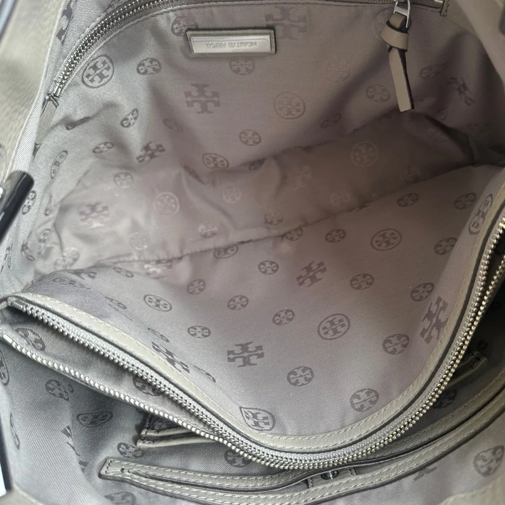 Tory Burch Perforated Shoulder Bag in Gray